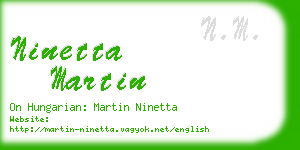 ninetta martin business card